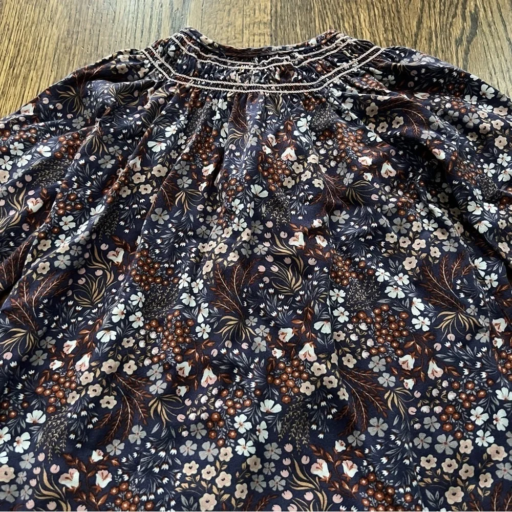 🍭6/$30 Tahari Floral Patterned Long Sleeve Button Blouse for Toddler Girl - 2T